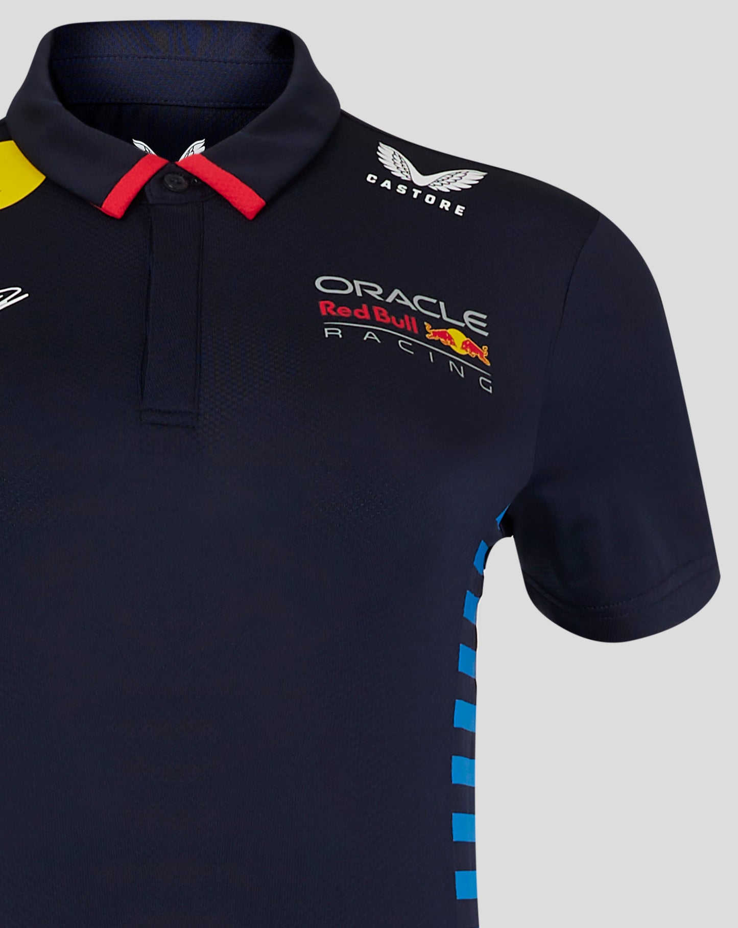 Red Bull polo, Castore, Max Verstappen, women, blue