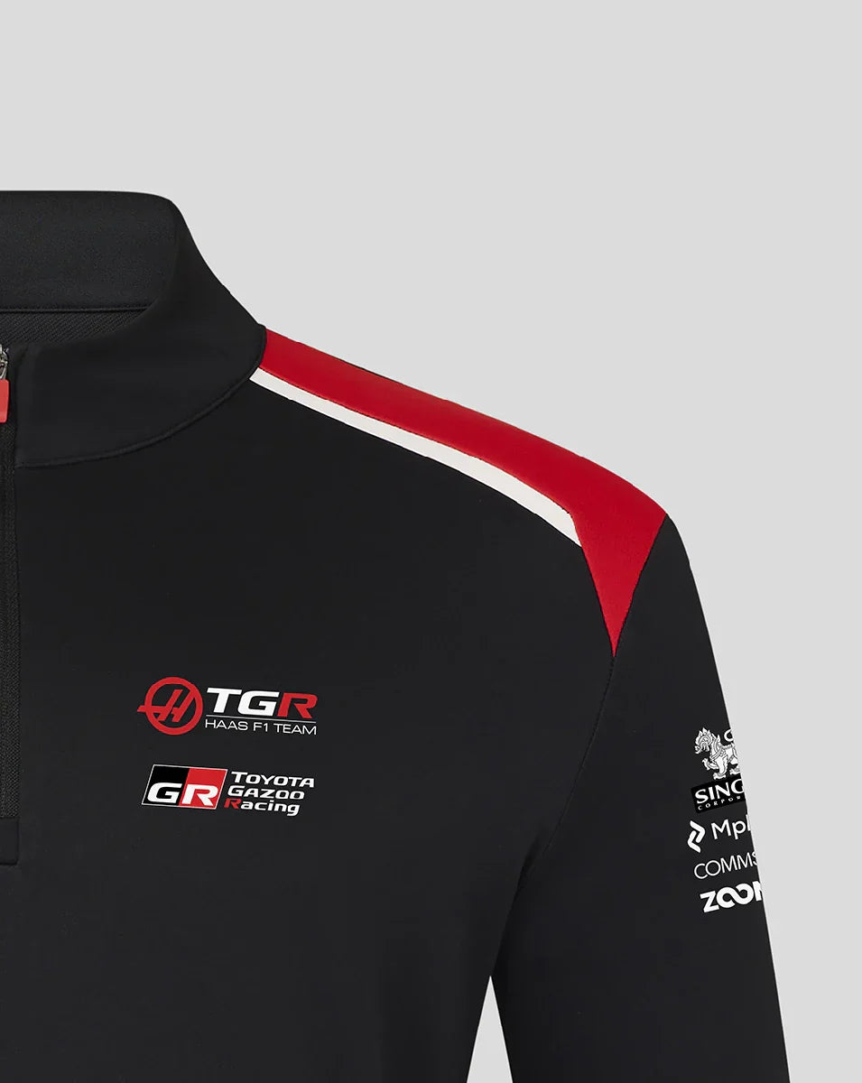 Haas F1 sweatshirt, quarter zip, team, black