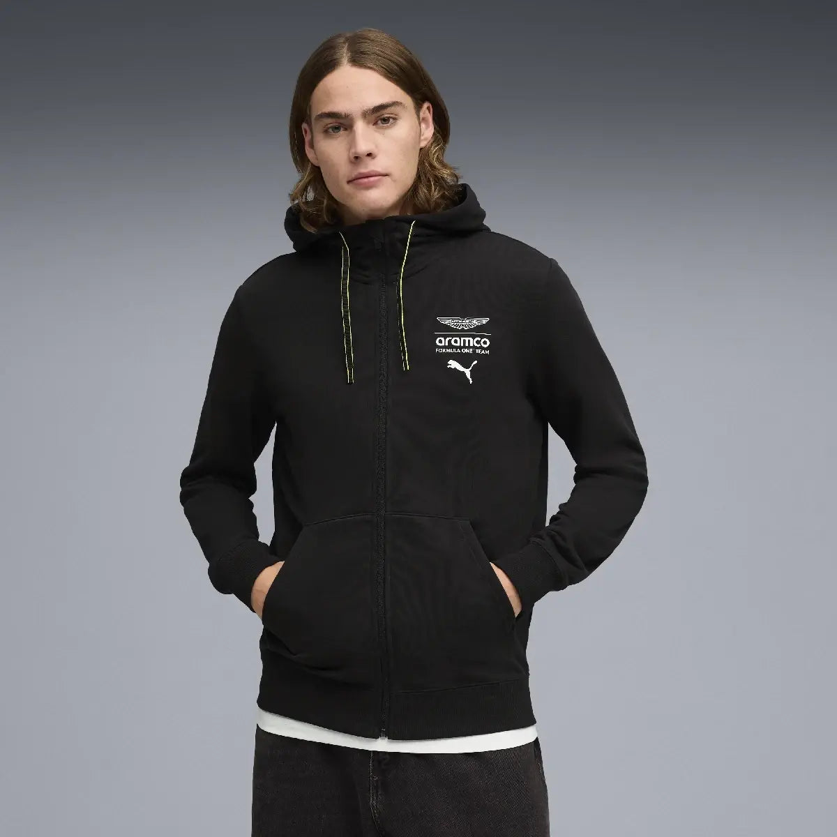 Aston Martin jacket, hooded, essential, black