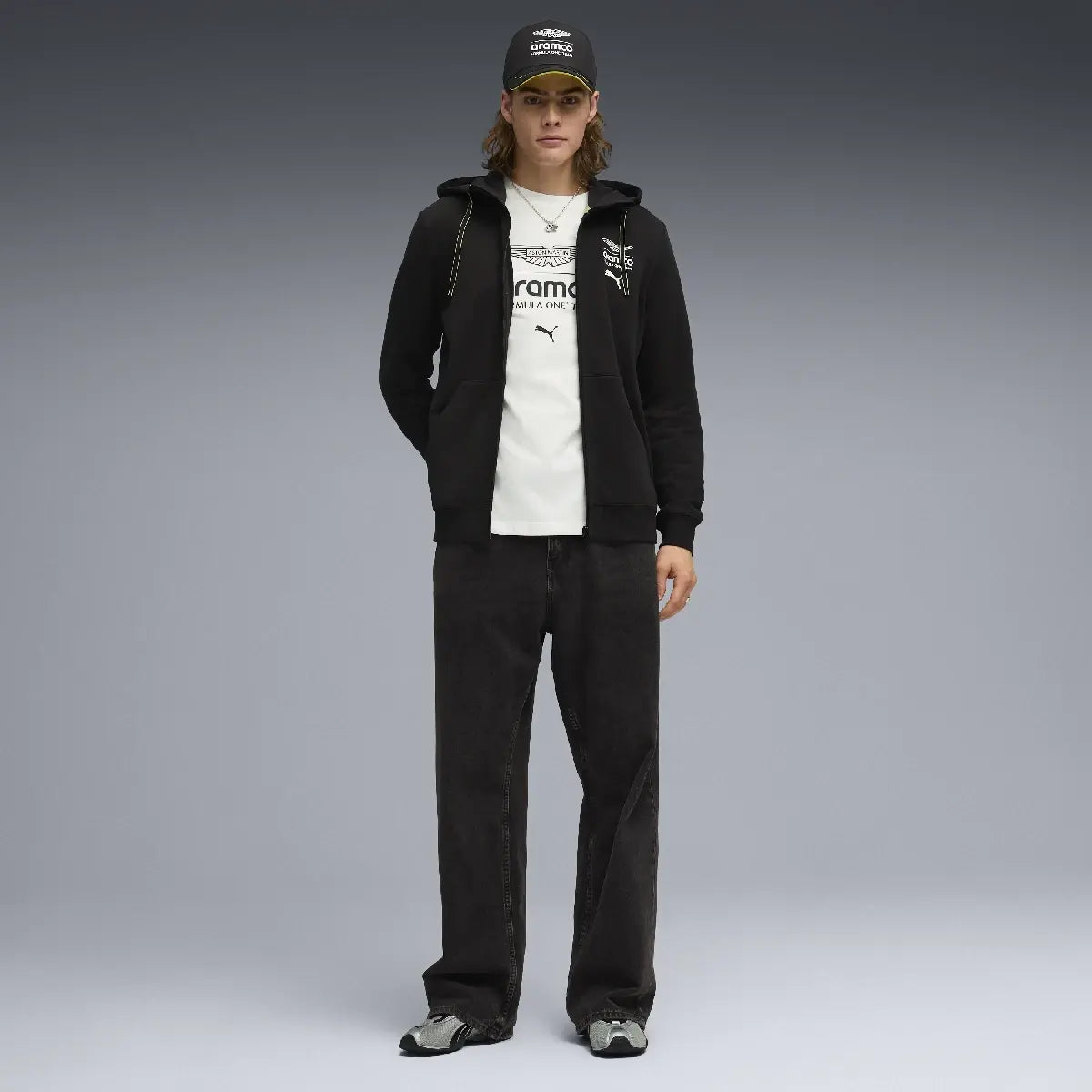 Aston Martin jacket, hooded, essential, black