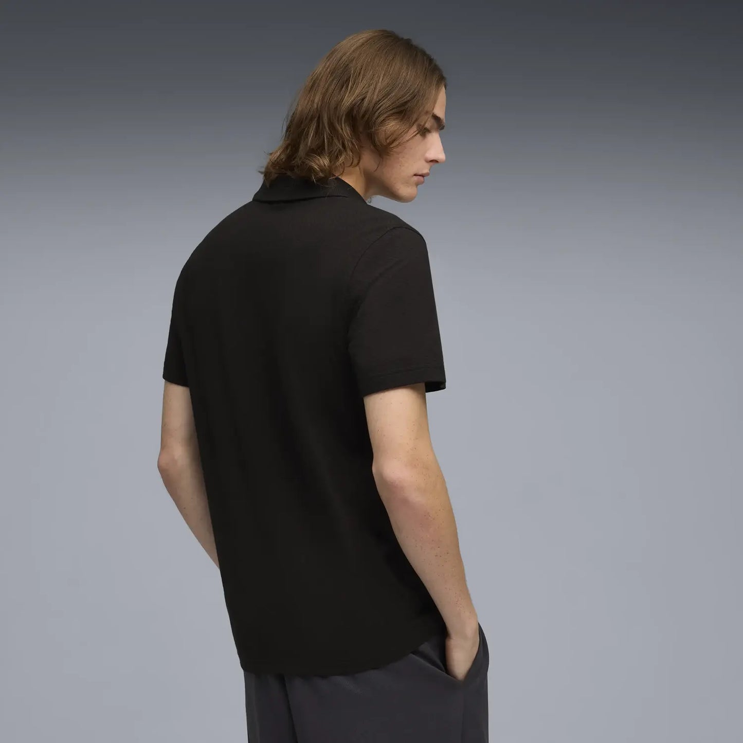 Aston Martin polo, Jaquard, regular fit, Puma, black