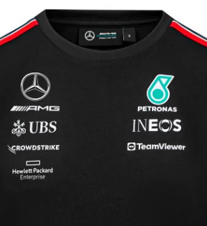Mercedes Team Womens Driver Tee, Black, 2023