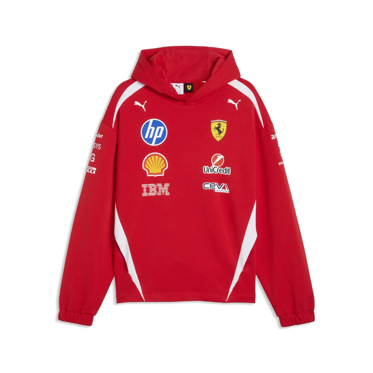 Ferrari hoodie, team, drivers authentic, red, 2026