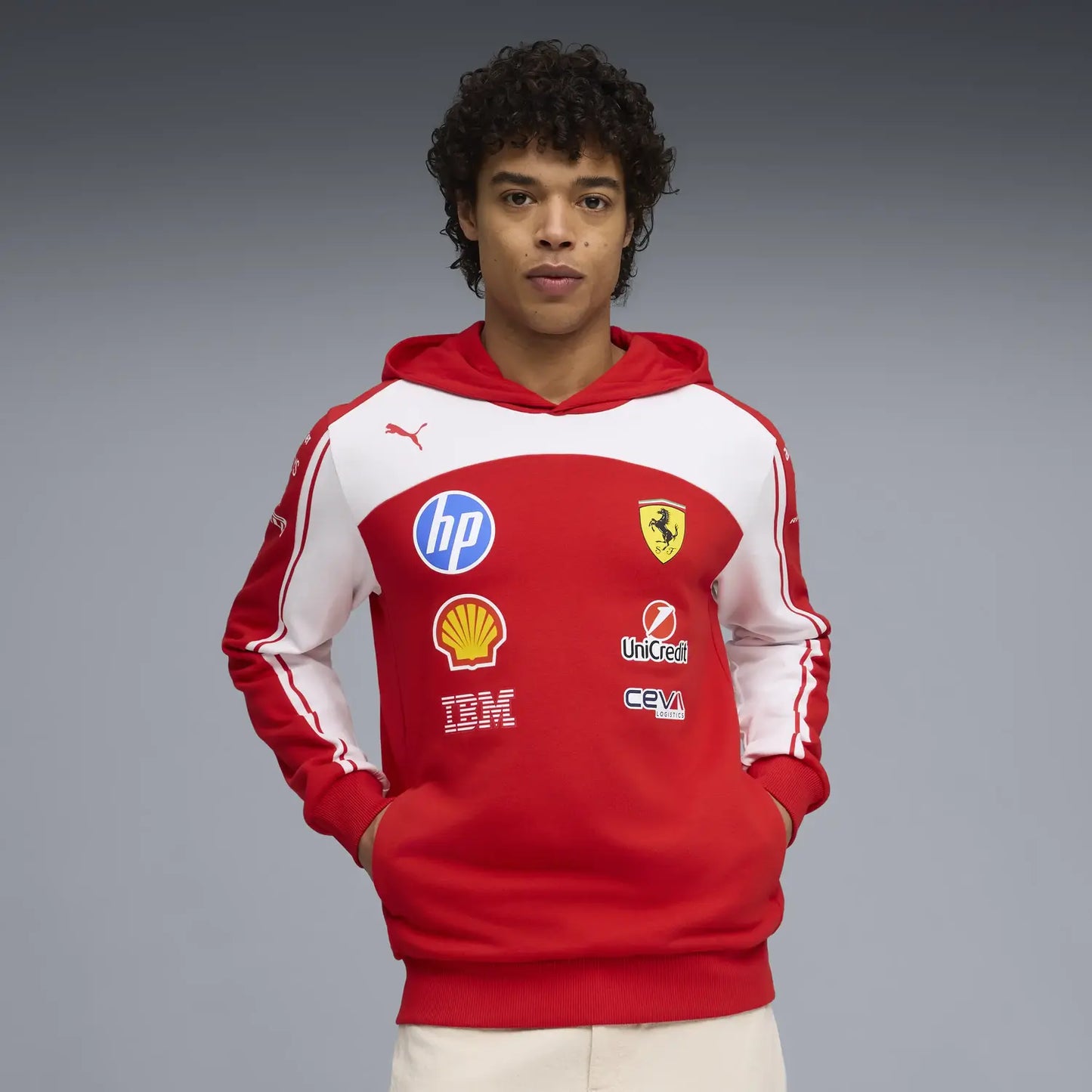 Ferrari hoodie, team, red, 2026