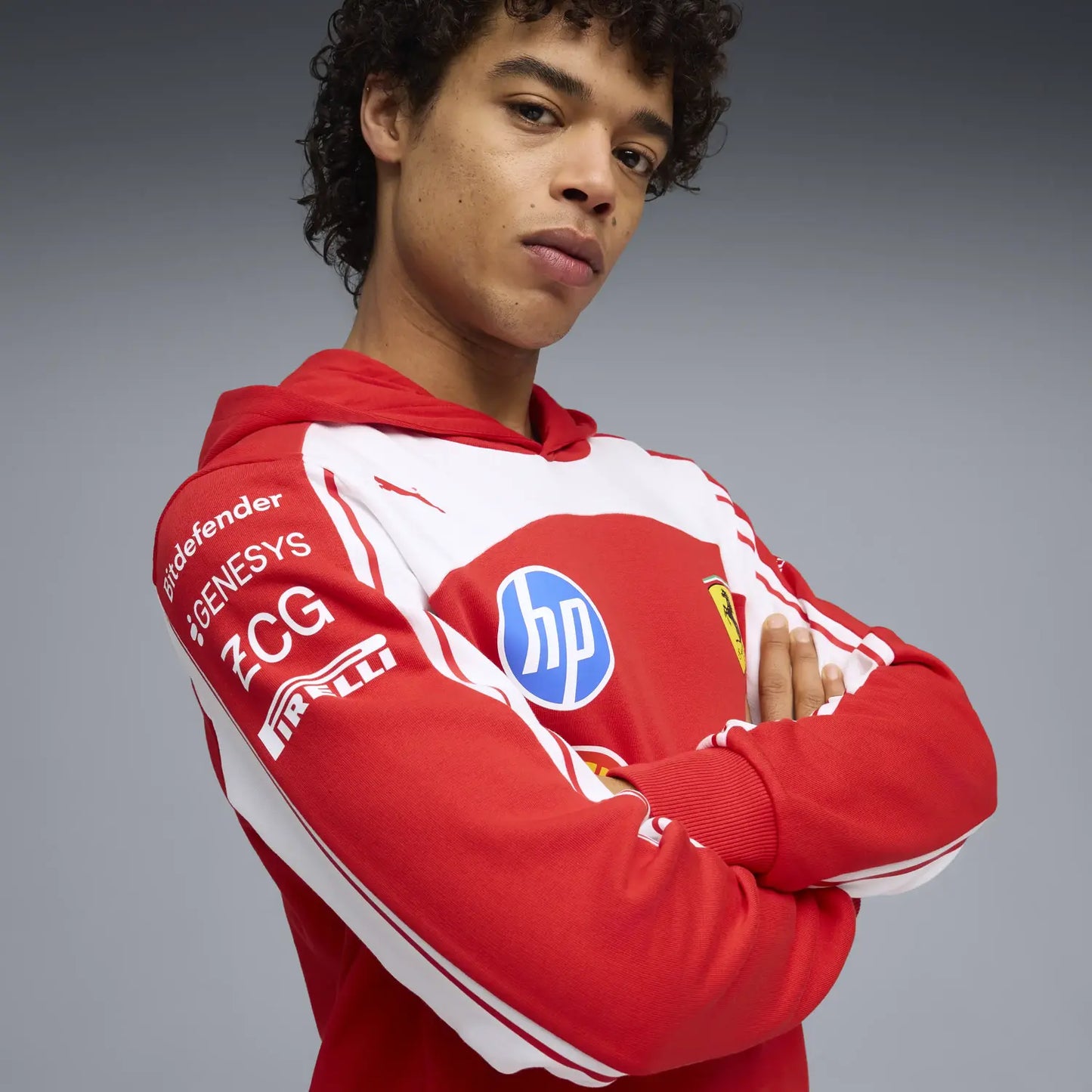 Ferrari hoodie, team, red, 2026