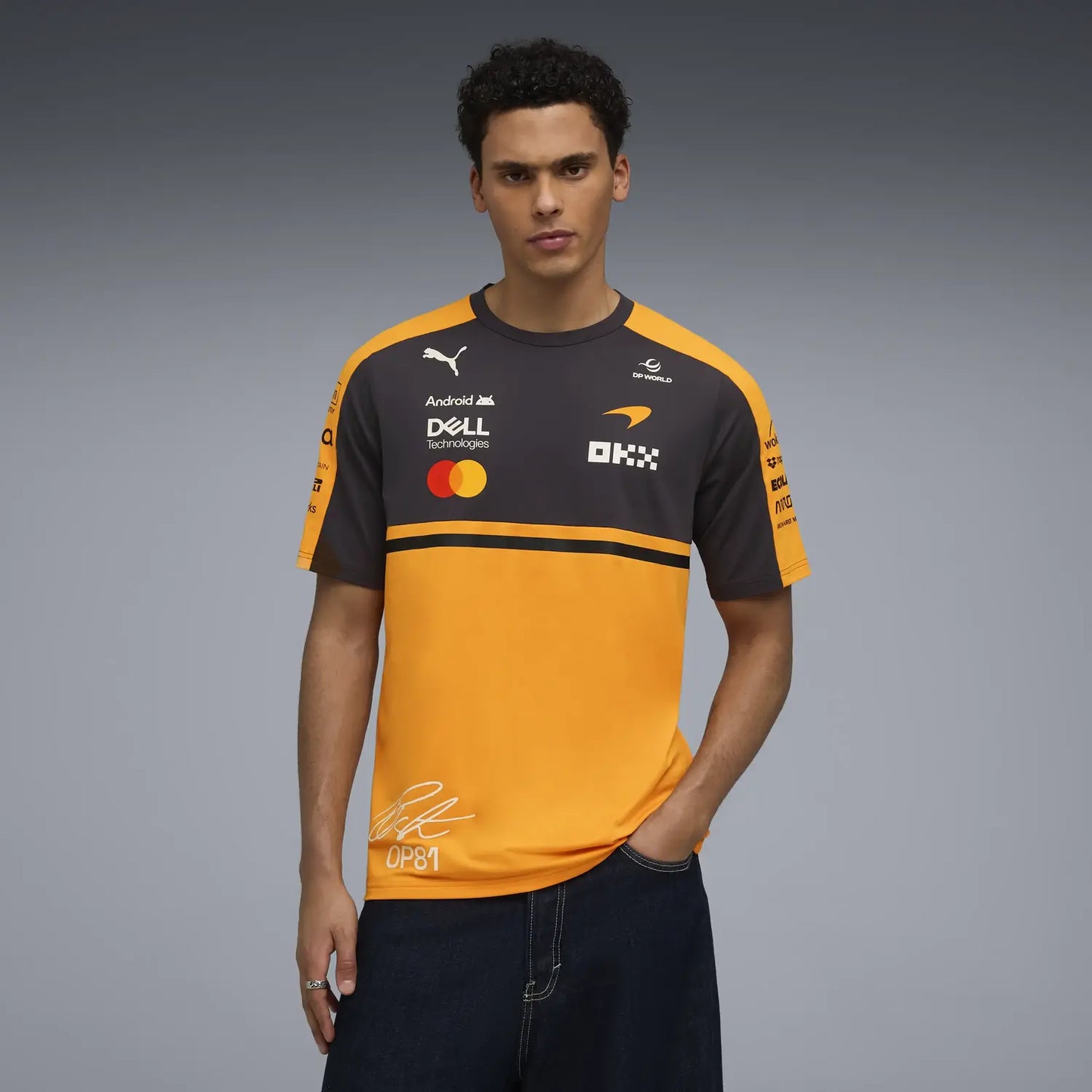 McLaren t-shirt, team, Oscar Piastri, papaya, 2026