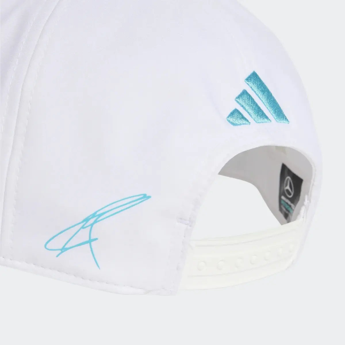 Mercedes cap, team, adidas, George Russell, white