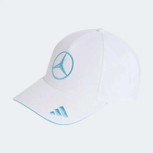 Mercedes cap, team, adidas, George Russell, white