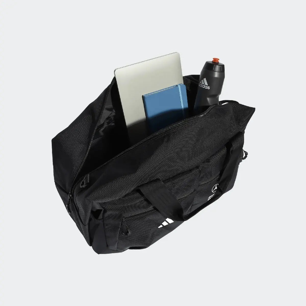 Mercedes duffle bag, adidas, engineers, black
