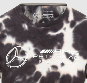 Mercedes Womens Tie Dye Tee, Grey