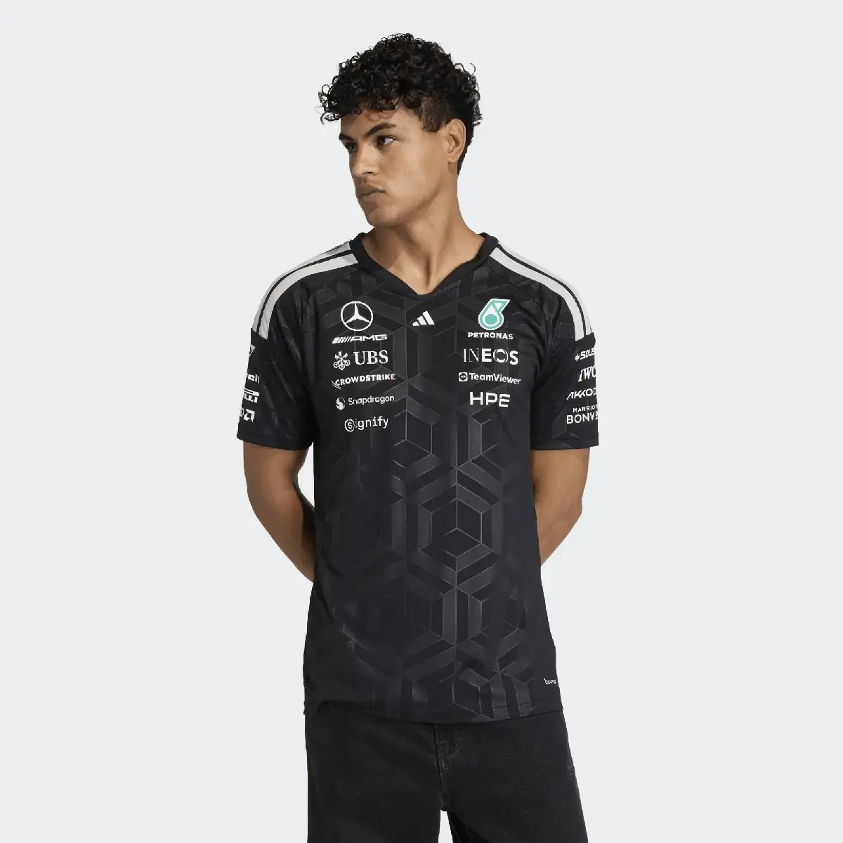 Mercedes t-shirt, team, adidas, drivers, black