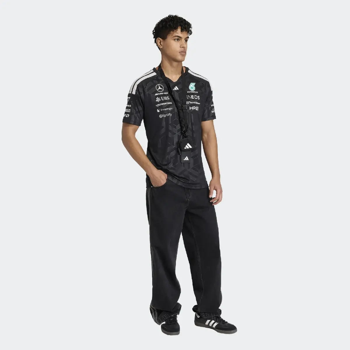 Mercedes t-shirt, team, adidas, drivers, black