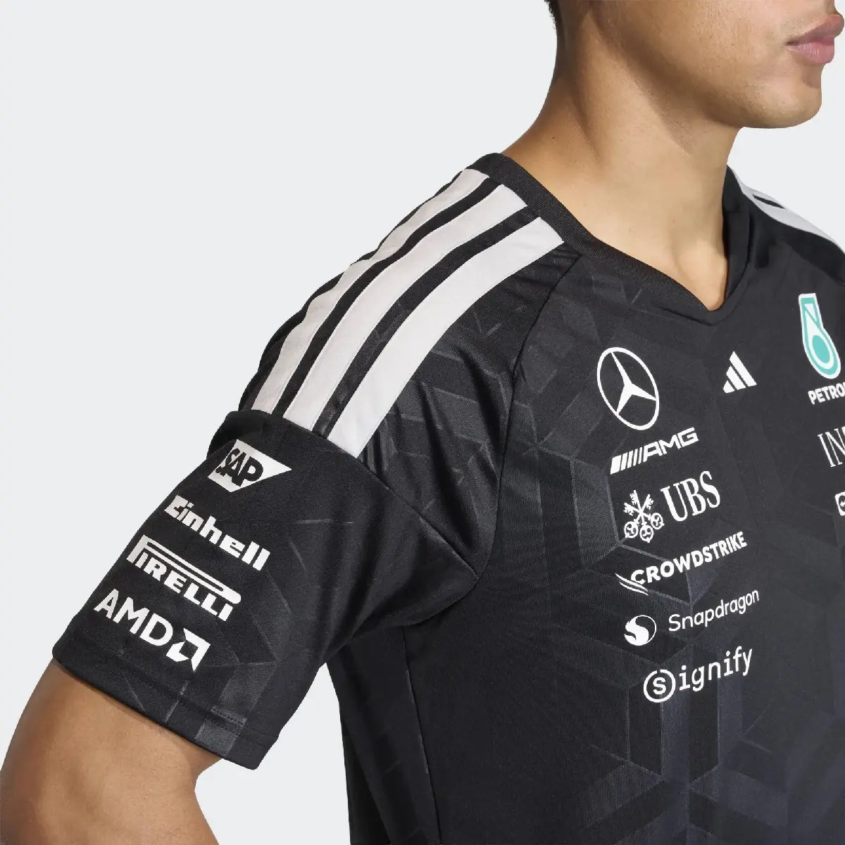 Mercedes t-shirt, team, adidas, drivers, black
